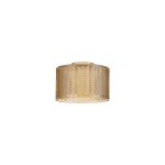 Zenth 17x11cm Amber Plated Chevron Pattern Drum Glass (S), Shade