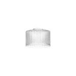 Zenth 17x11cm Clear Chevron Pattern Drum Glass (S), Shade