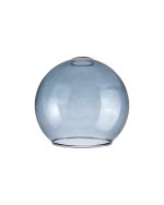 Zenth 20x18cm Open Mouth Round Blue Globe Glass (U), Shade