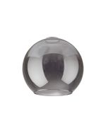 Zenth 20x18cm Open Mouth Round Smoked Plated Globe Glass (U), Shade