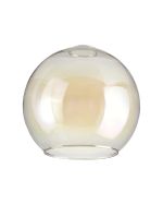 Zenth 25x22.5cm Open Mouth Round Iridescent Globe Glass (U), Shade