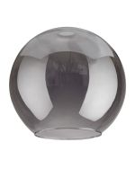 Zenth 30x28cm Open Mouth Round Smoked Plated Globe Glass (U), Shade
