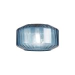 Zenth 30x16.5cm Blue Chamfered Round Rippled Glass (Z), Shade