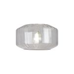 Zenth 30x16.5cm Clear Chamfered Round Rippled Glass (Z), Shade