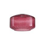 Zenth 30x16.5cm Purple Chamfered Round Rippled Glass (Z), Shade