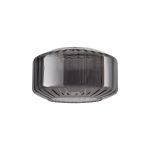 Zenth 30x16.5cm Smoke Plated Chamfered Round Rippled Glass (Z), Shade