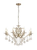 Zinta 75cm Pendant 8 Light E14 French Gold/Crystal