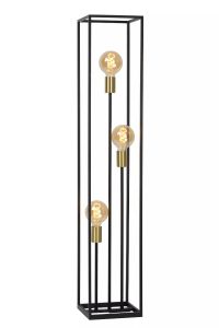 RUBEN Floor lamp 3xE27 Black/Matt-Gold Brass