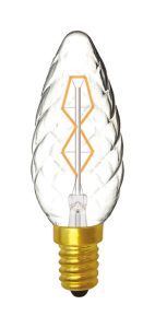 Rustica Candle Twisted/S E14 Clear 40W