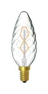 Rustica Candle 45mm/S Twisted E14 Clear 40W
