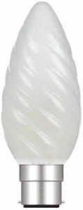 Candle 45mm Twisted Frosted B22 60W