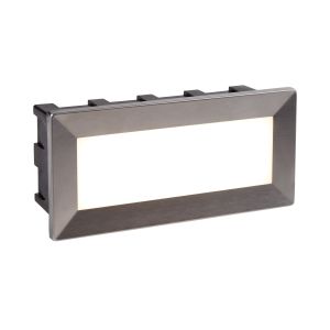 Ankle LED Indoor/Outdoor Recessed Rectangle, Stainless Steel, Opal White Diffuser