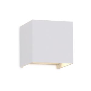 Davos Square Wall Lamp, 2 x 6W LED, 3000K, 1100lm, IP54, Sand White, 3yrs Warranty
