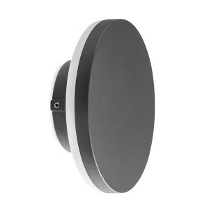 Bora Round Wall Lamp, 9.6W LED, 3000K, 720lm, IP54, Anthracite, 3yrs Warranty