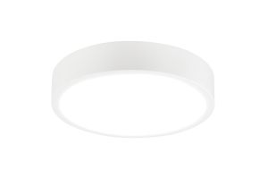 Saona 12cm Round LED Surface Flush Fitting,8W,4000K,720lm,Matt White/Frosted Acrylic,3yrs Warranty