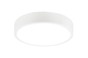 Saona 17cm Round LED Surface Flush Fitting,14W,4000K,1260lm,Matt White/Frosted Acrylic,3yrs Warranty