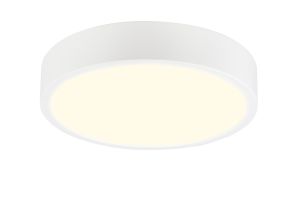 Saona 30cm Round LED Surface Flush Fitting,30W,3000K,2550lm,Matt White/Frosted Acrylic,3yrs Warranty
