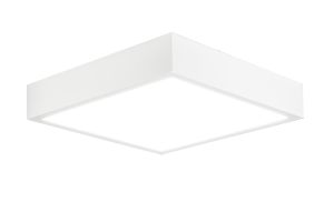 Saona 22.5cm Square LED Surface Flush Fitting,24W,4000K,2160lm,Matt White/Frosted Acrylic,3yrs Warranty