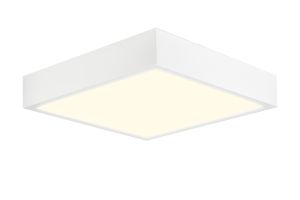Saona 30cm Square LED Surface Flush Fitting,30W,3000K,2550lm,Matt White/Frosted Acrylic,3yrs Warranty
