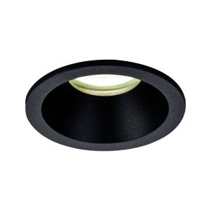 Comfort GU10 Downlight Round, 1 x GU10 (Max 12W), IP54, Matt Black, Cut Out: 75mm, 2yrs Warranty, Lampholder Included