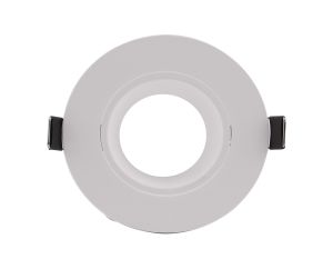Lamborjini Flush Spotlight Round, 1 x GU10 (Max 12W), White, Cut Out: 75mm, Lampholder Included
