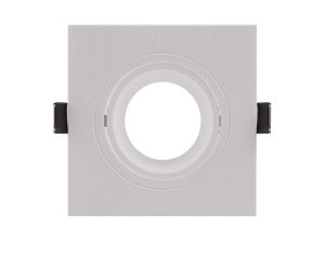 Lamborjini Flush Spotlight Square, 1 x GU10 (Max 12W), White, Cut Out: 75mm, Lampholder Included