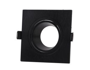 Lamborjini Flush Spotlight Square, 1 x GU10 (Max 12W), Black, Cut Out: 75mm, Lampholder Included