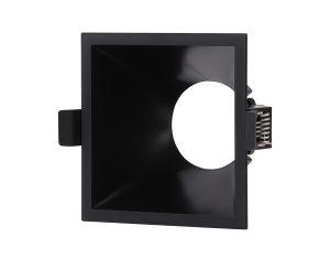 Lamborjini Funnel Centre, 85mm Cut Out, Spotlight Square, 1 x GU10 (Max 12W), Black, Lampholder Included