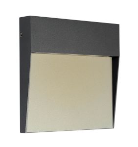 Baker Wall Lamp Large Square, 6W LED, 3000K, 266lm, IP54, Anthracite, 3yrs Warranty