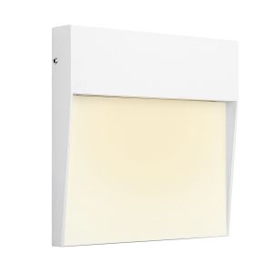 Baker Wall Lamp Large Square, 6W LED, 3000K, 266lm, IP54, Sand White, 3yrs Warranty