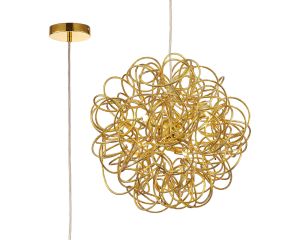 Cassidy 45cm Pendant Round Intertwining Aluminium 6 Light G9 Gold