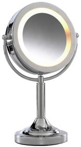 Bathroom Mirror - IP44 Illuminated Mirror - Chrome Extendable Swing Arm Light 190mm