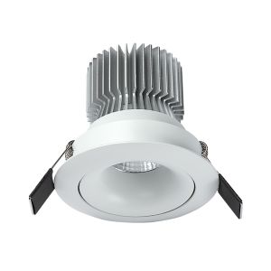 Formentera Recessed Swivel Downlight 10.75cm Round 12W COB LED 4000K, 940lm, Matt White, Driver Included, 3yrs Warranty