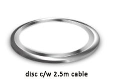 Disc White 6 LED (0.5W) C/W 2.5m Cable