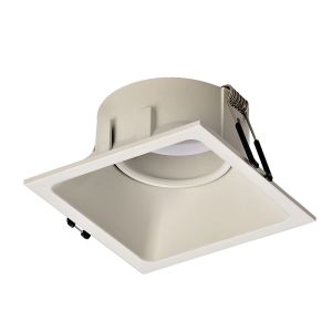 Comfort 9.2cm Square Downlight GU10, Matt White, Cut Out: 80x80mm, Lampholder Included