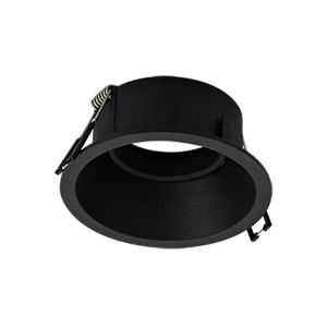 Comfort 9.6cm Round Downlight GU10, Matt Black, Cut Out: 80mm, Lampholder Included