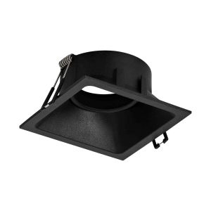 Comfort 9.2cm Square Downlight GU10, Matt Black, Cut Out: 80mm, Lampholder Included