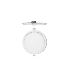 Saona 9cm Round LED Recessed Ultra Slim Downlight, 6W, 4000K, 540lm, Matt White/Frosted Acrylic, Driver Included, 3yrs Warranty