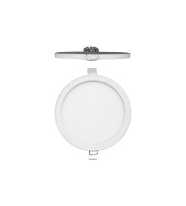 Saona 14.5cm Round LED Recessed Ultra Slim Downlight, 12W, 4000K, 1080lm, Matt White/Frosted Acrylic, Driver Included, 3yrs Warranty