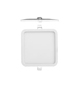 Saona 17.5cm Square Recessed Ultra Slim Downlight, 18W LED 4000K, 1620lm, Matt White, Driver Included, 3yrs Warranty