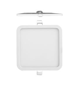 Saona 22.5cm Square Recessed Ultra Slim Downlight, 24W LED 4000K, 2200lm, Matt White, Driver Included, 3yrs Warranty