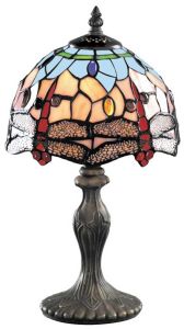 Dragonfly - 1 Light Floor Lamp, Antique Brass, Tiffany Glass