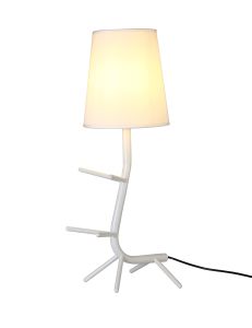 Centipede Table Lamp With Shade, 1 x E27, White