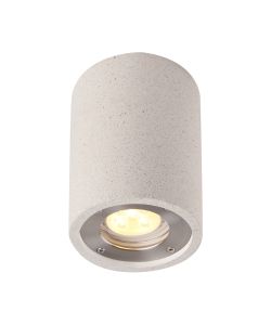 Biancheria Round Spotlight, 1 x GU10 (Max 12W), IP65, White Concrete, 2yrs Warranty