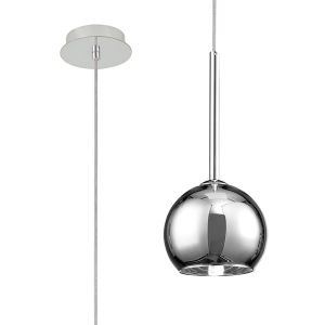 Regina 14cm Single Pendant 1 Light G9 Polished Chrome/Chrome Plated Glass