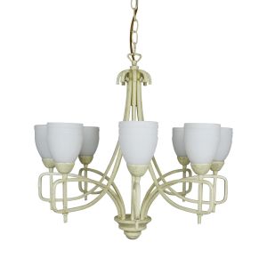 San Marino 53cm Pendant 8 Light E14 Cream/French Gold