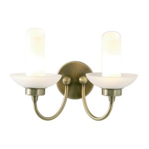 Ferrara Wall Lamp 2 Light G9 Antique Brass