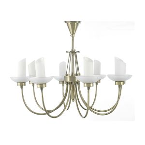 FERRARA 8 Light G9 PENDANT ANTIQUE BRASS