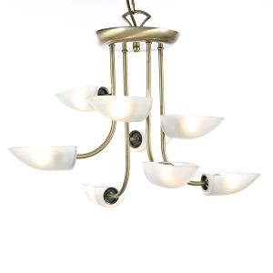 UDINE 8 Light G9 PENDANT ANTIQUE BRASS