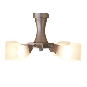 Chievo 36cm Semi Flush 4 Light G9 Satin Chrome/Frosted Glass